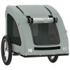 Pet Bike Trailer Gray Oxford Fabric and Iron