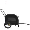 Pet Bike Trailer Black and Gray Oxford Fabric and Iron