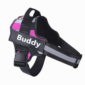 Dog Harness No Pull Reflective Breathable Adjustable Pet (Option: Camouflage Pink-M)