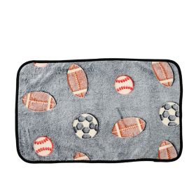 For Common Dogs Blanket Non-slip Seat Cushion (Option: Football-60x80cm)